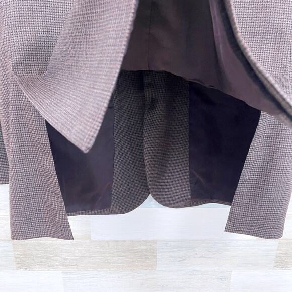 Jos A Bank Travelers Wool Tailored Fit Sport Coat Brown Plaid Mens 44L 44 Long - Picture 7 of 8